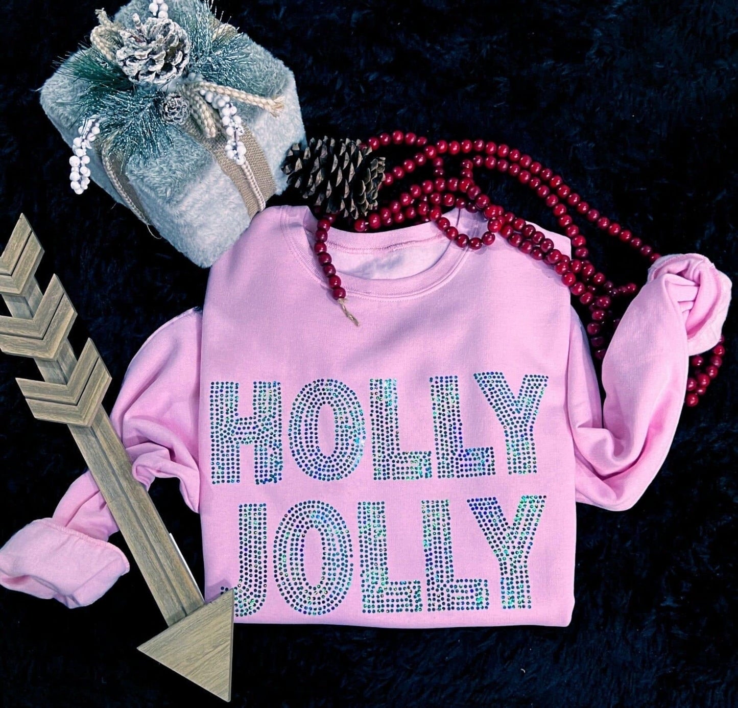 Holly Jolly Spangle Fleece