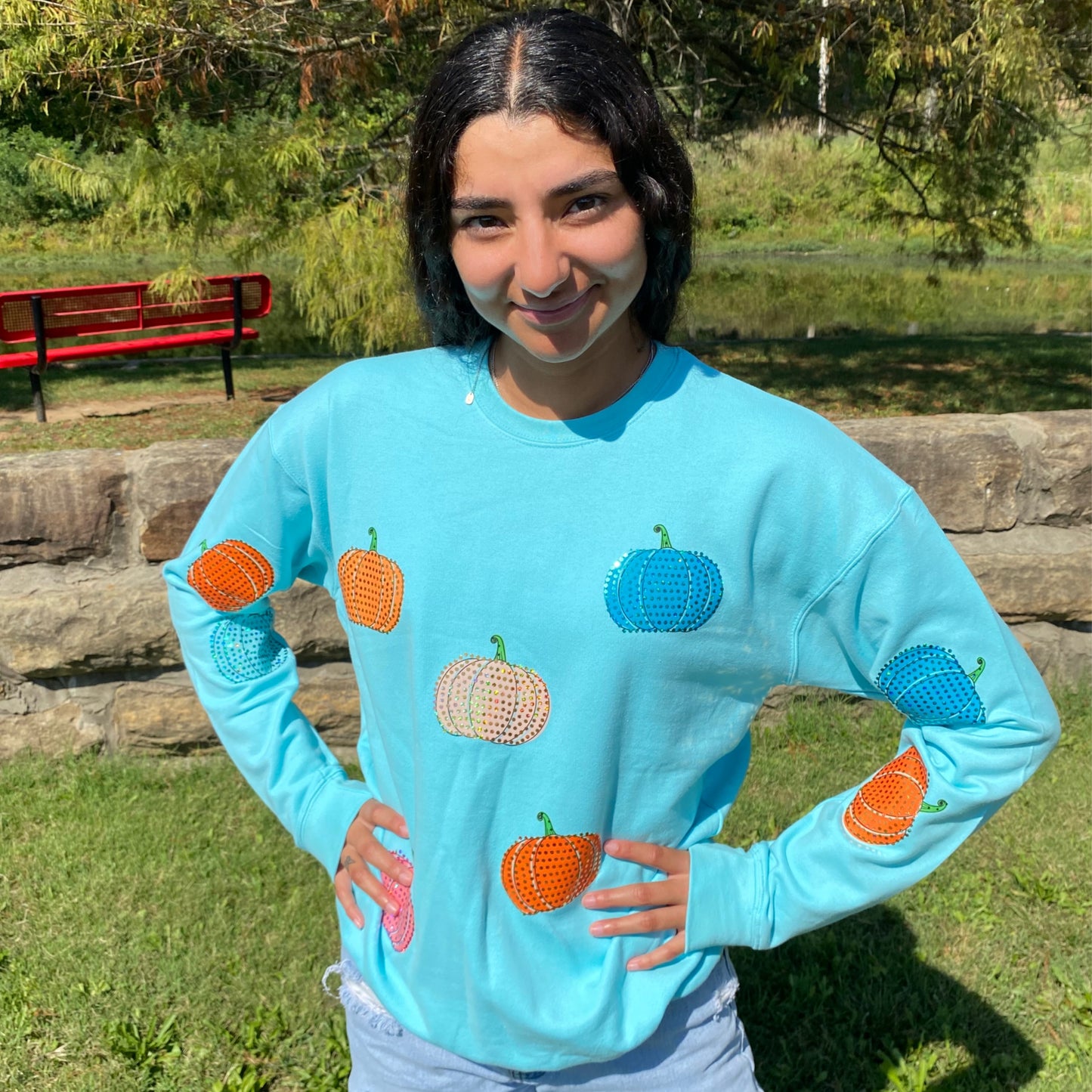 Pumpkin Patch Spangle Fleece