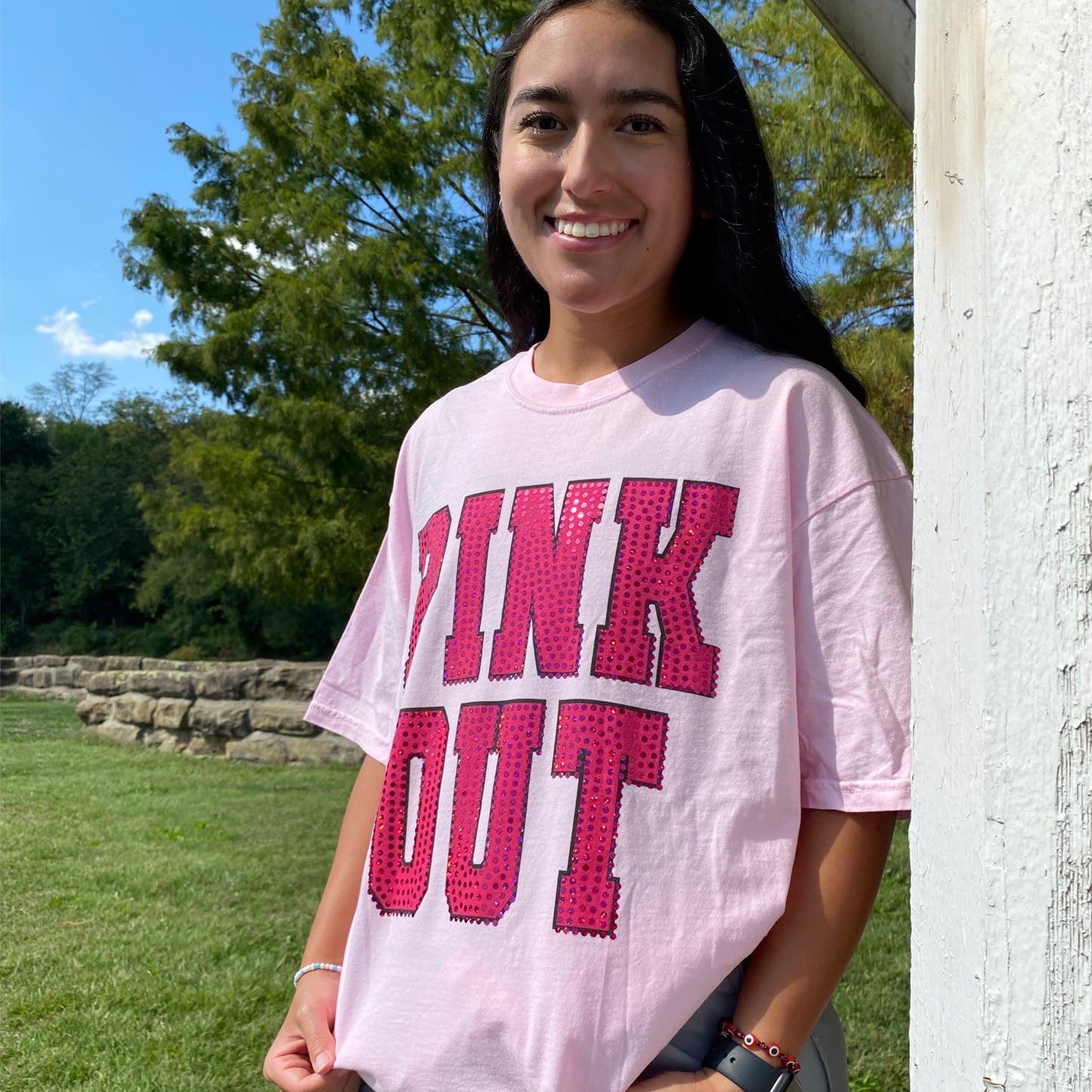 Pink Out Spangle Tee