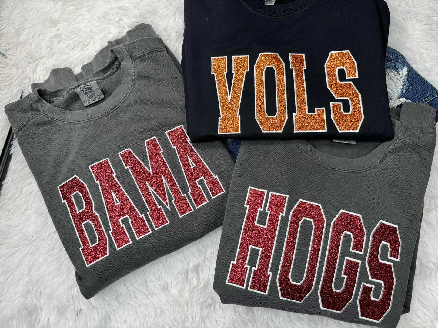 Custom Glitter Embroidered Fleece