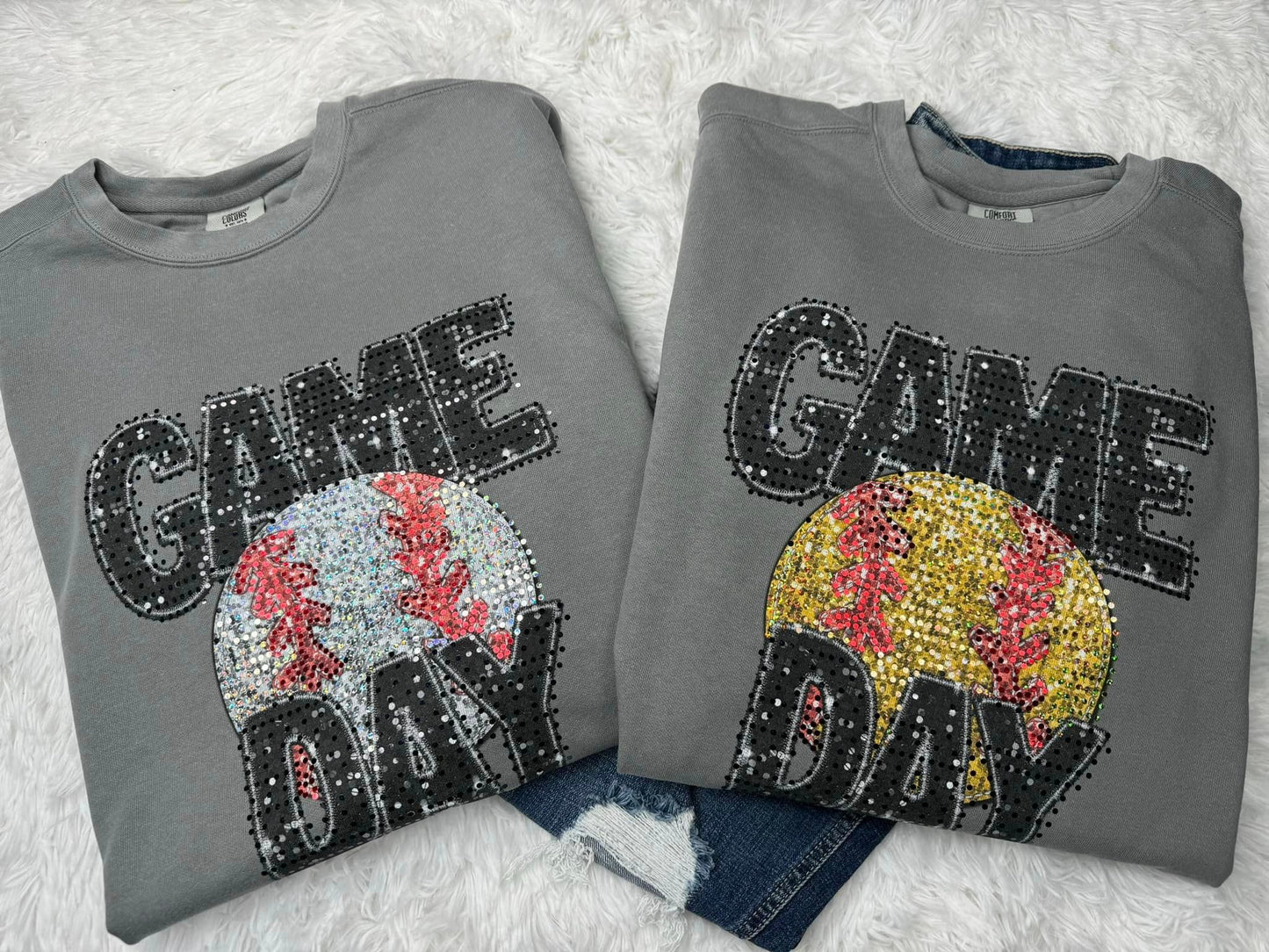 Game Day Baseball Spangle Short Sleeve