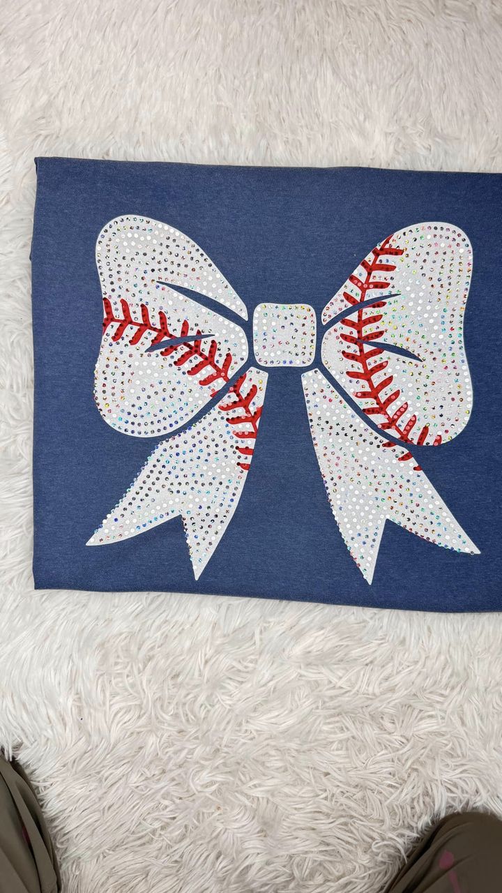 Baseball Bow comfort Colors