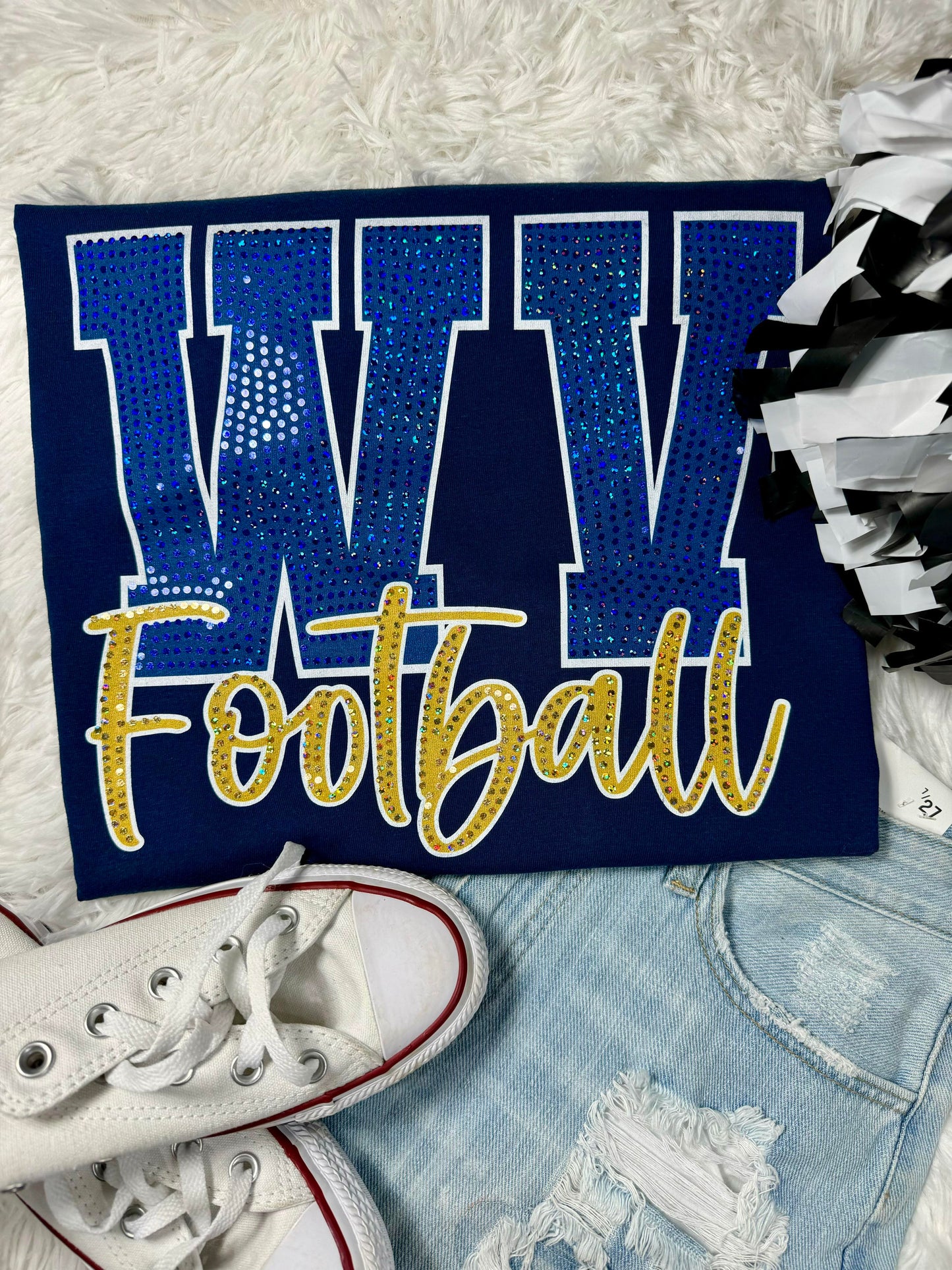 WV Football Spangle Tee