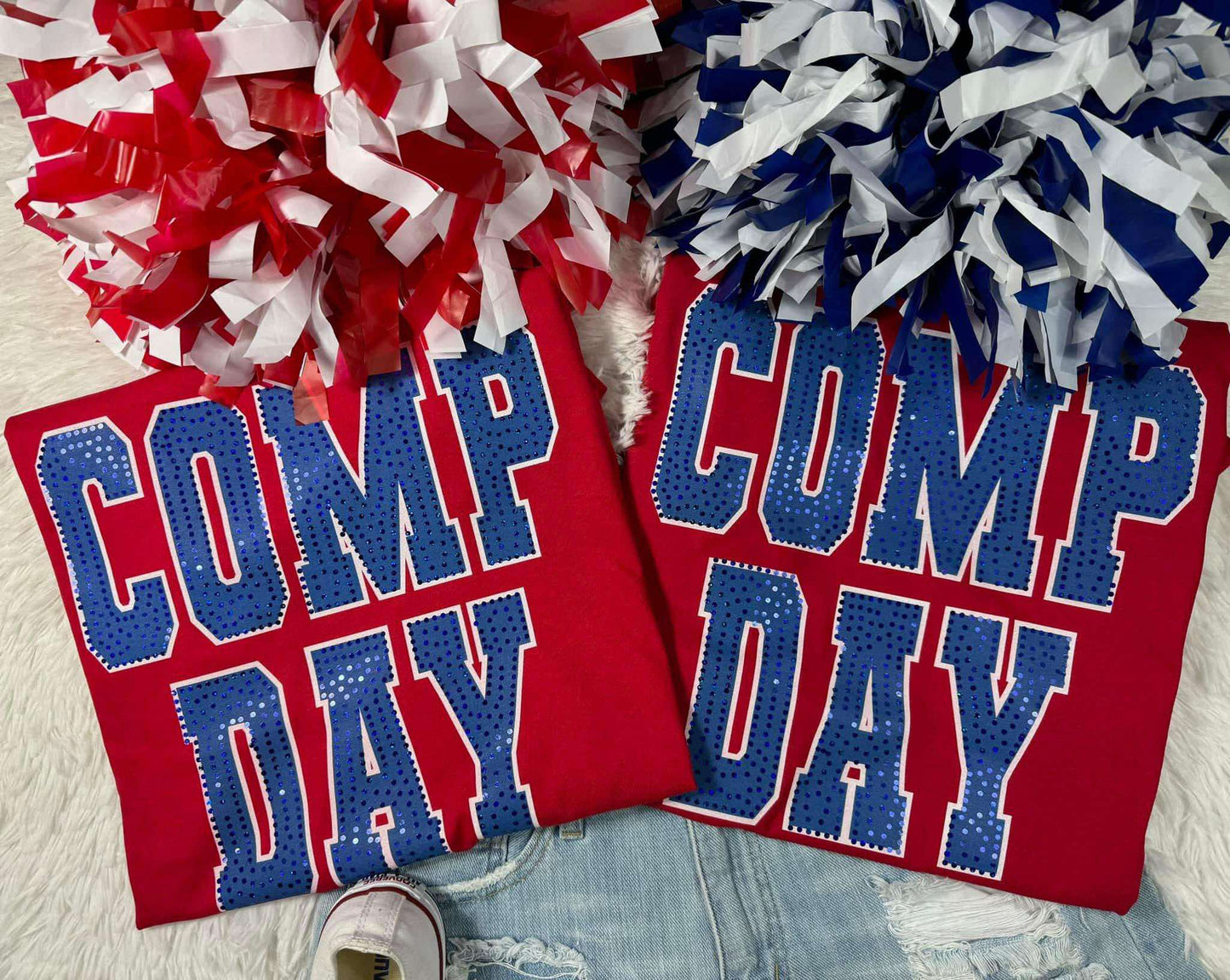 Comp Day Red Tee / Royal & White
