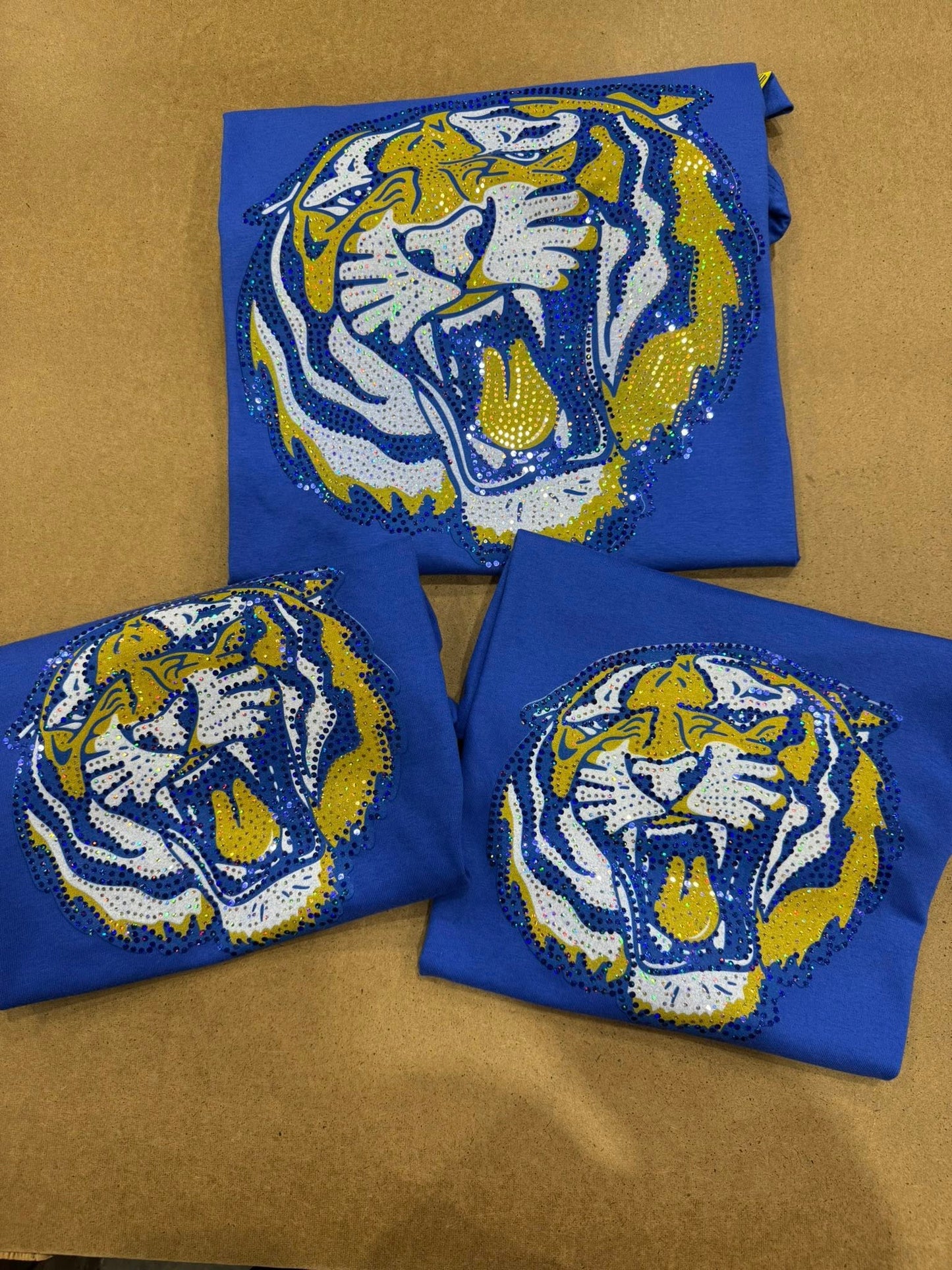 Yellow Blue Tiger Logo Spangle