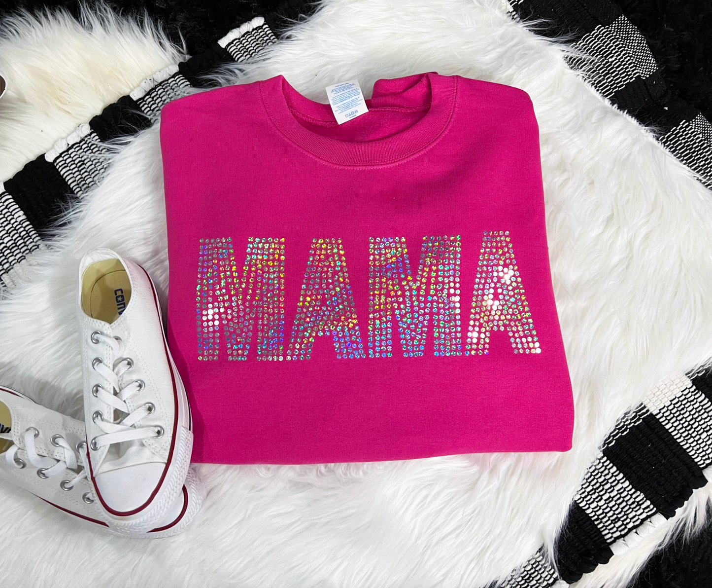 Mama Silver Spangle Fleece