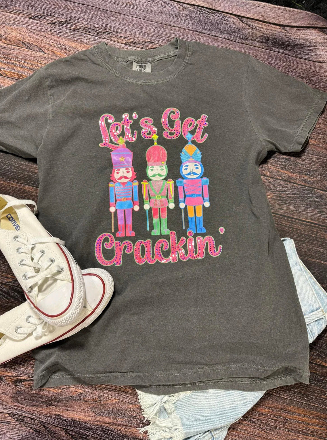 Let’s Get Crackin Spangle Tee