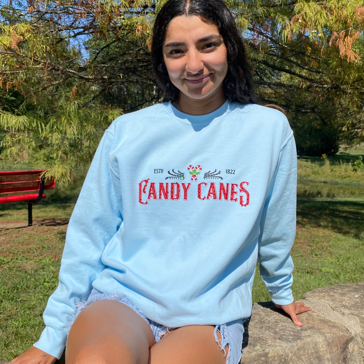 Candy Cane Spangle Fleece