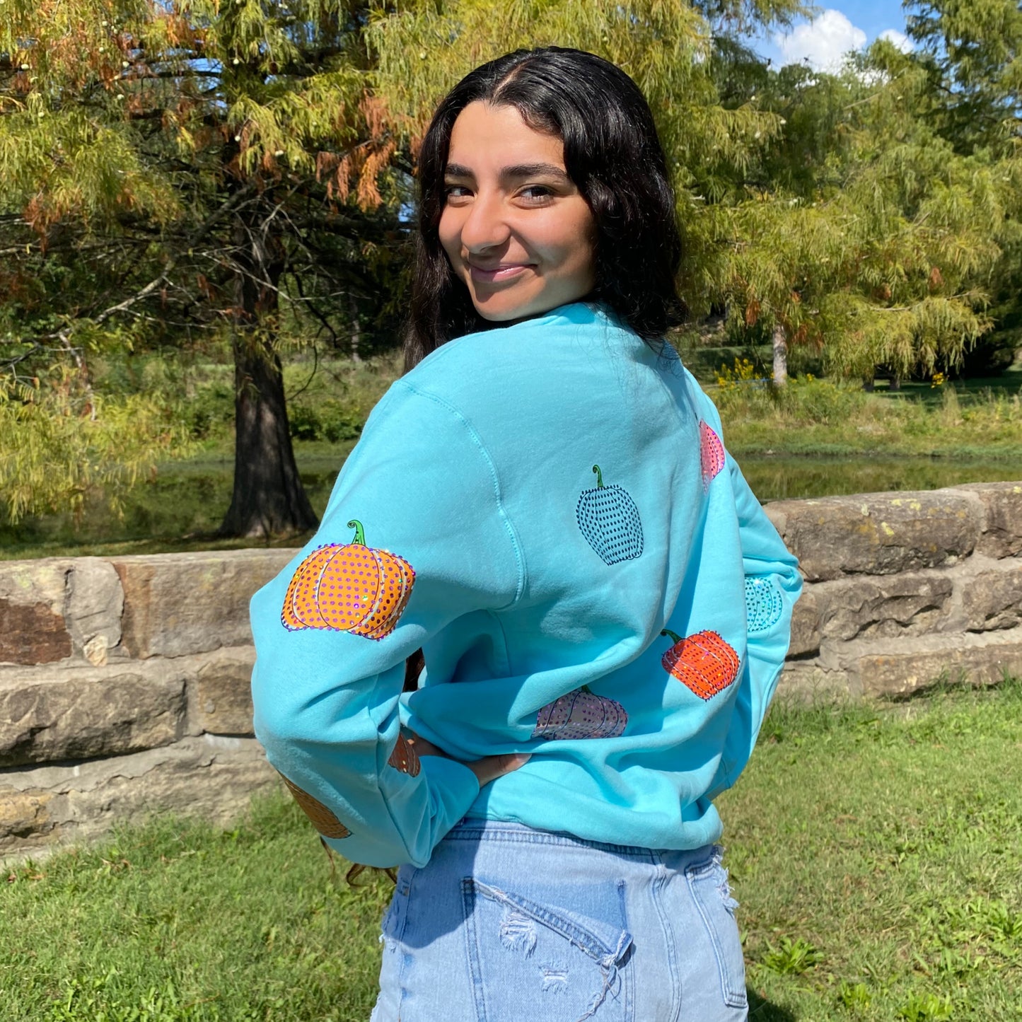 Pumpkin Patch Spangle Fleece