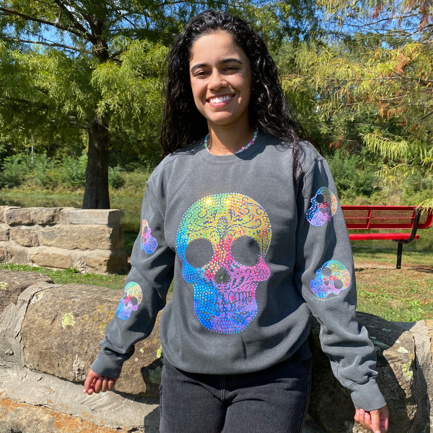 Colorful Skeleton Spangle Fleece