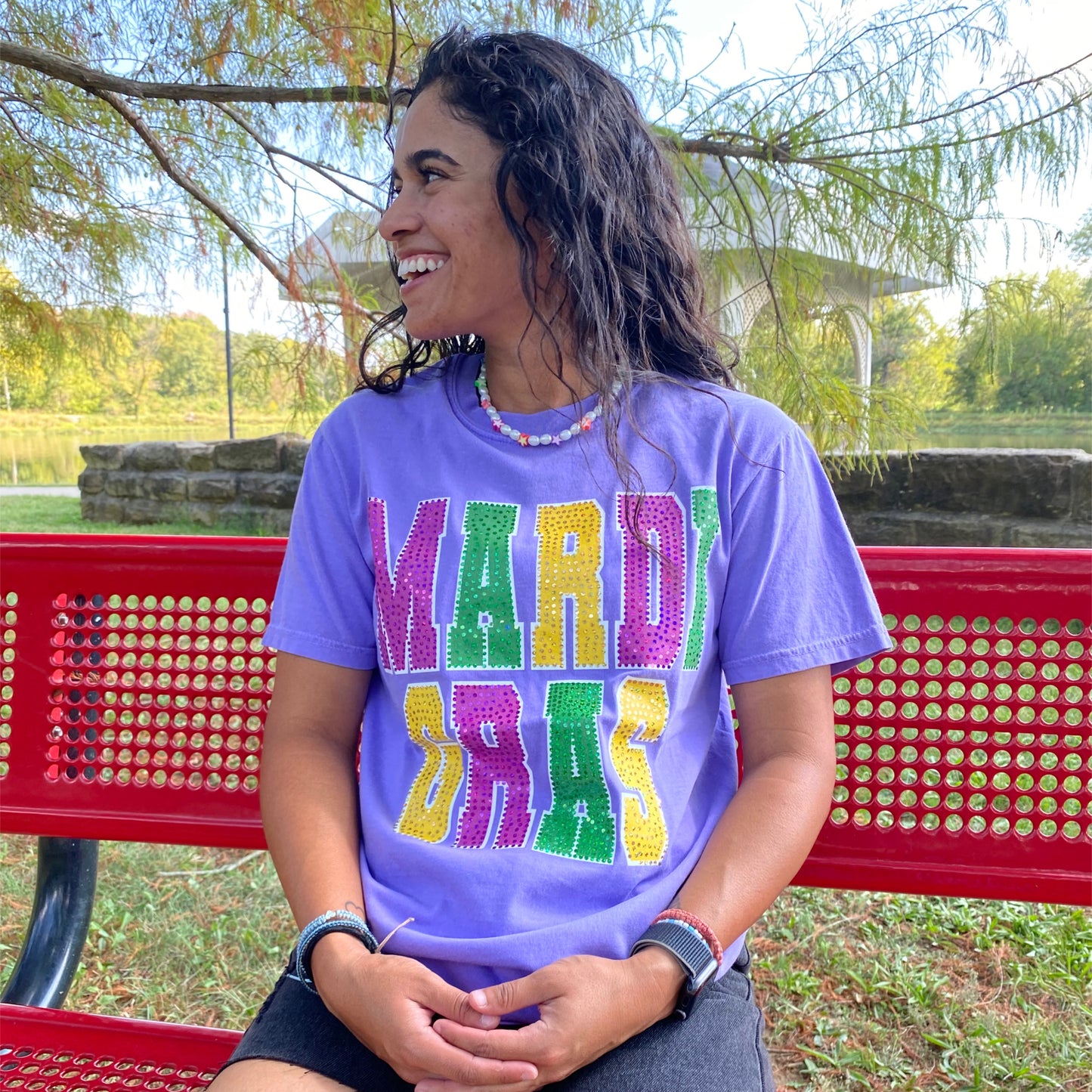 Mardi Gras Spangle Tee