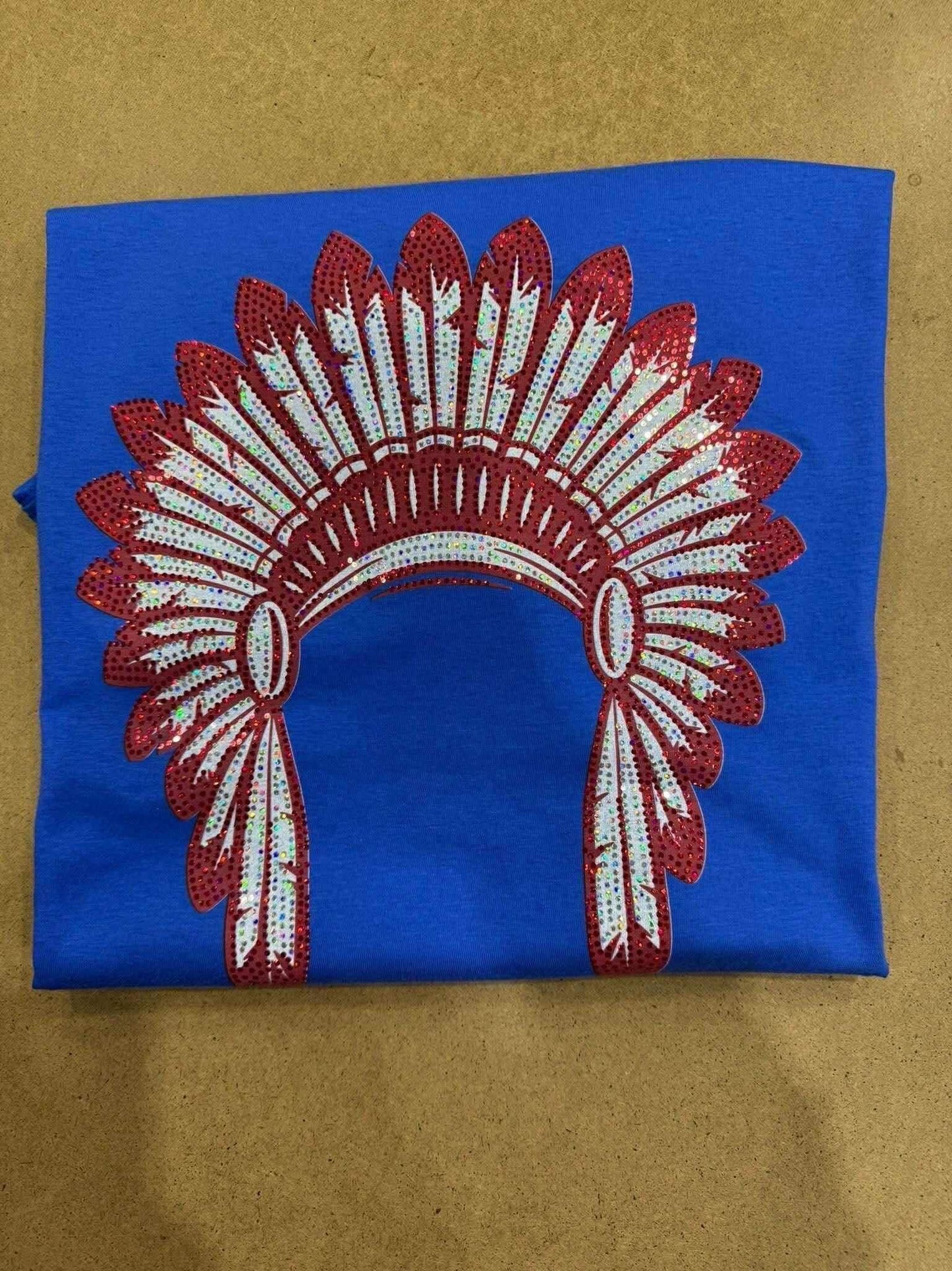 Red White Headdress Logo Spangle