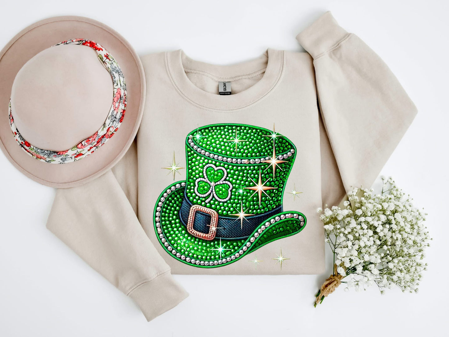 Faux Bling St Patrick’s Day Hat