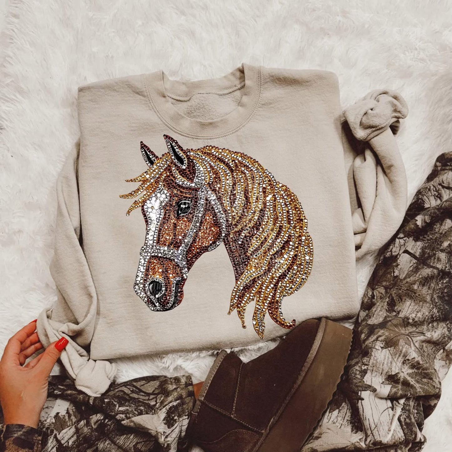Faux Bling Horse