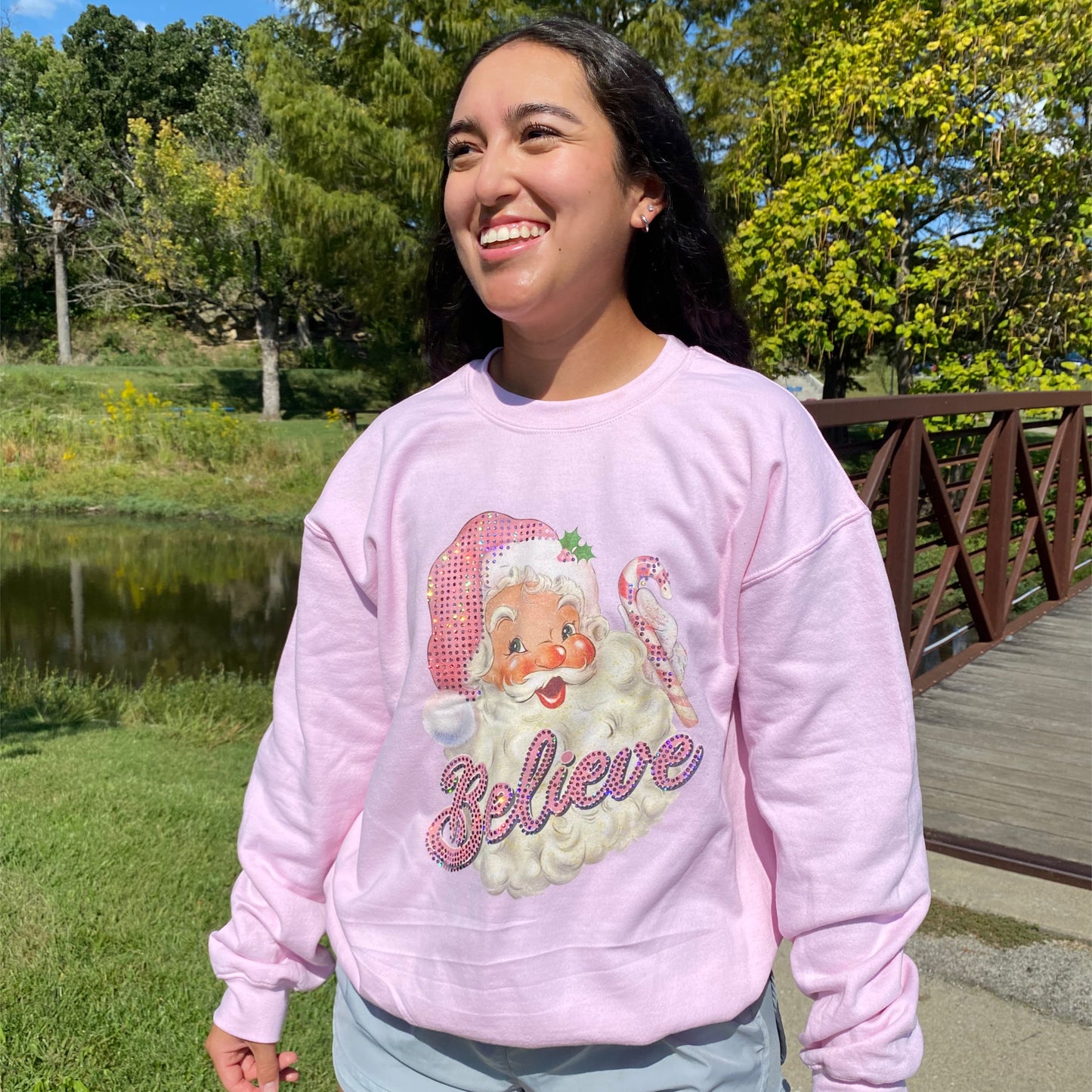 Believe Santa Spangle Fleece