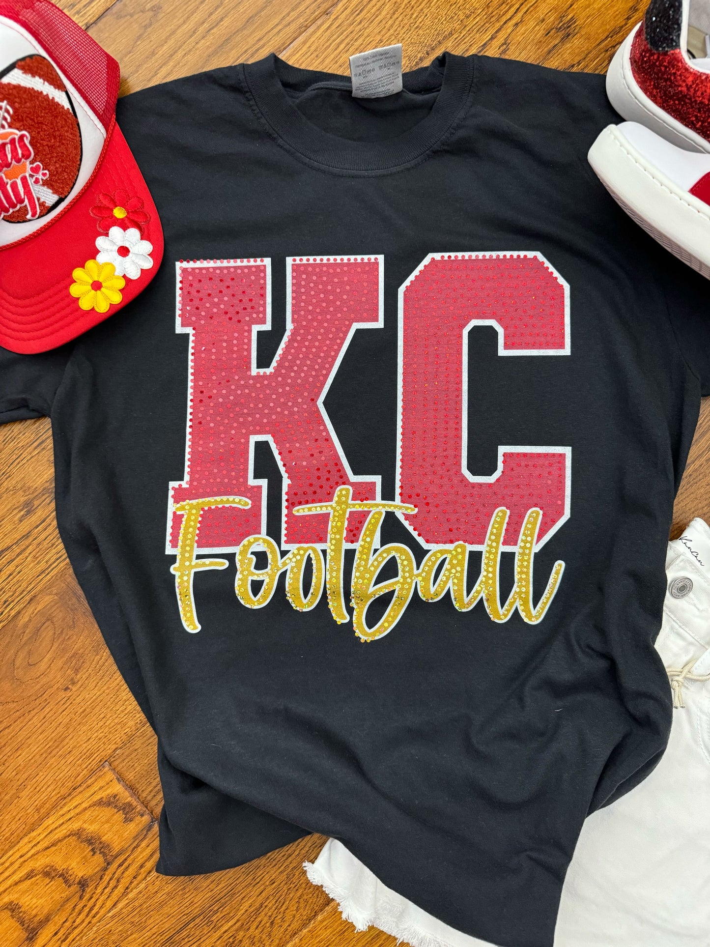 KC Football Comfort Colors Super Bling