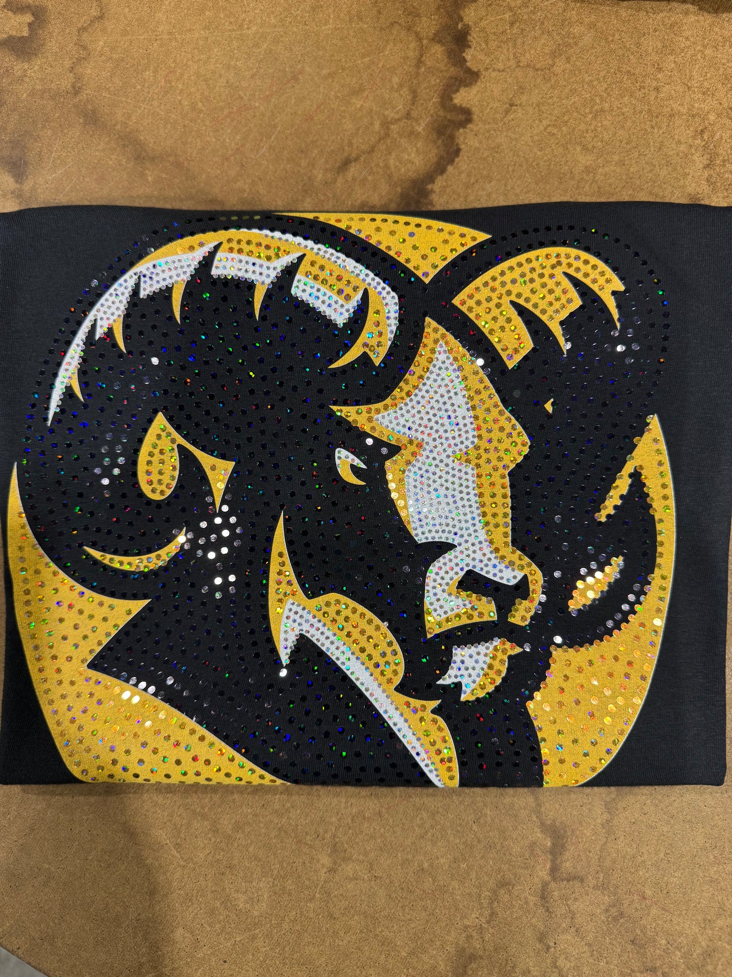 Gold Black Ram Head