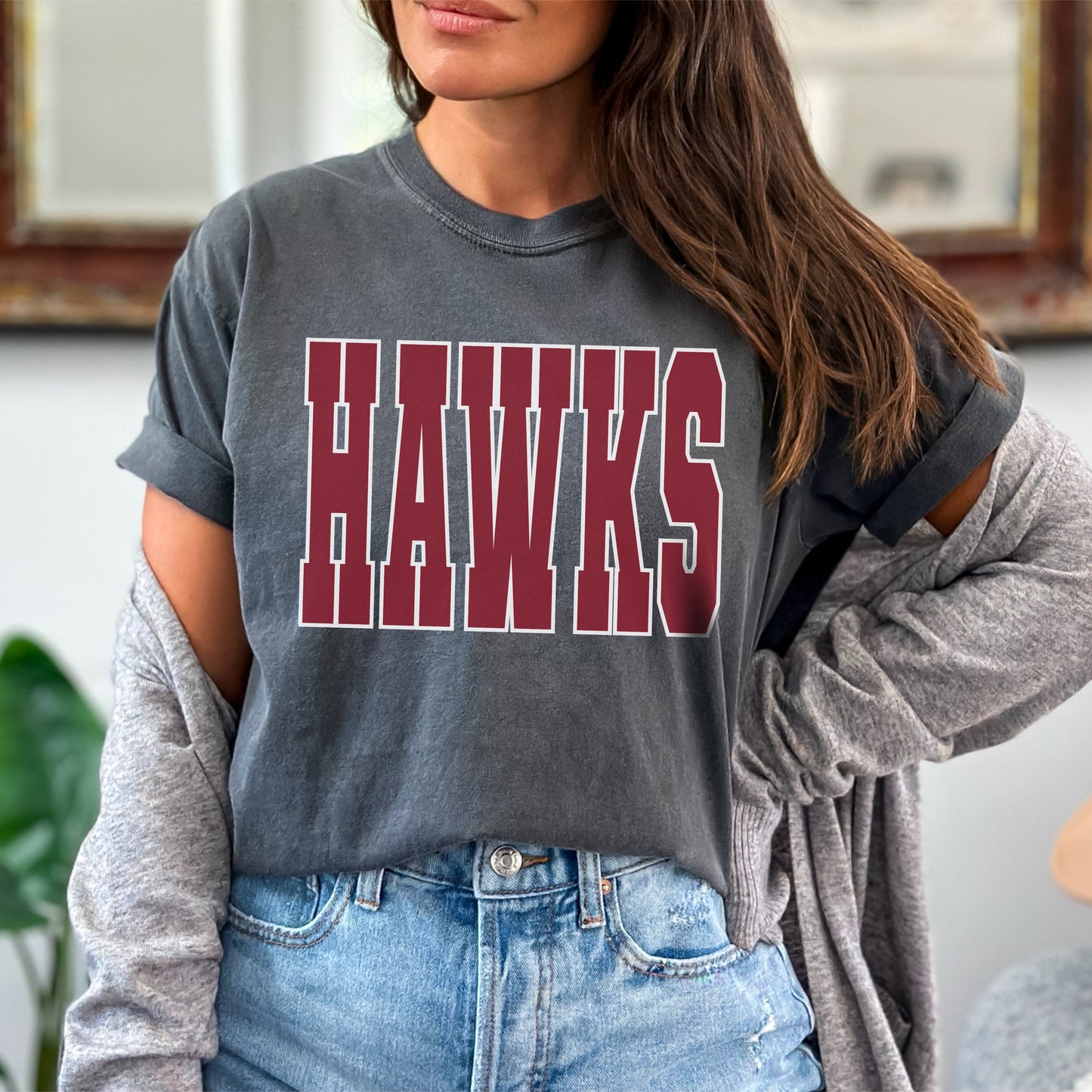 Hawks Crimson White Pepper