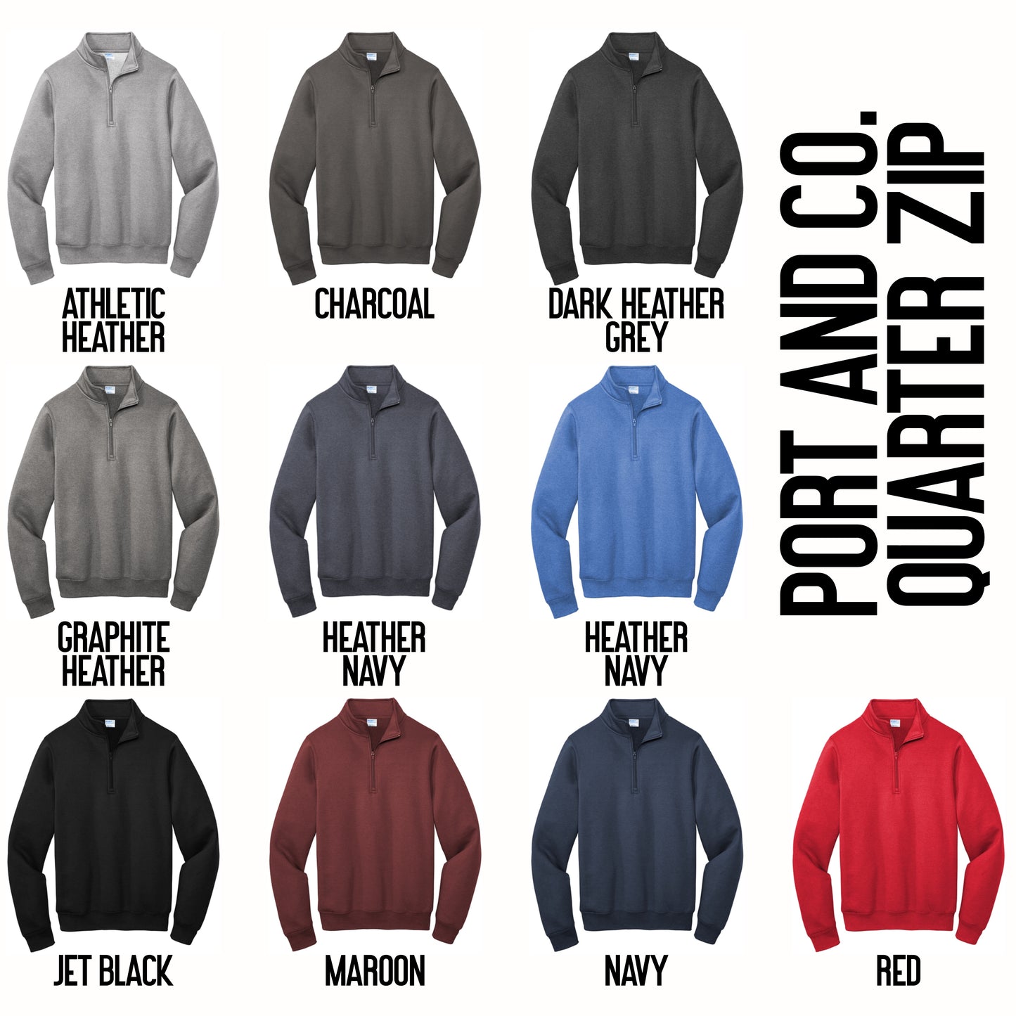 Custom Glitter Embroidered Quarter Zip