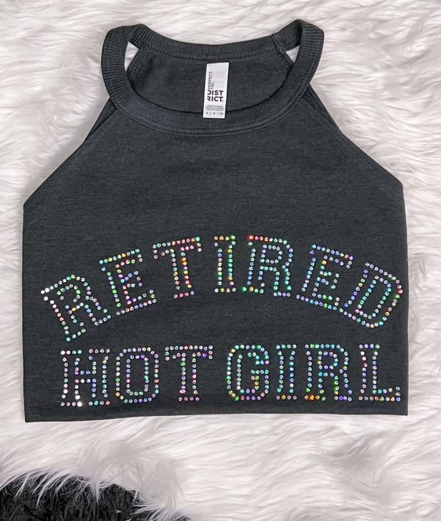 Retired Hot Girl Spangle Rocker Tank