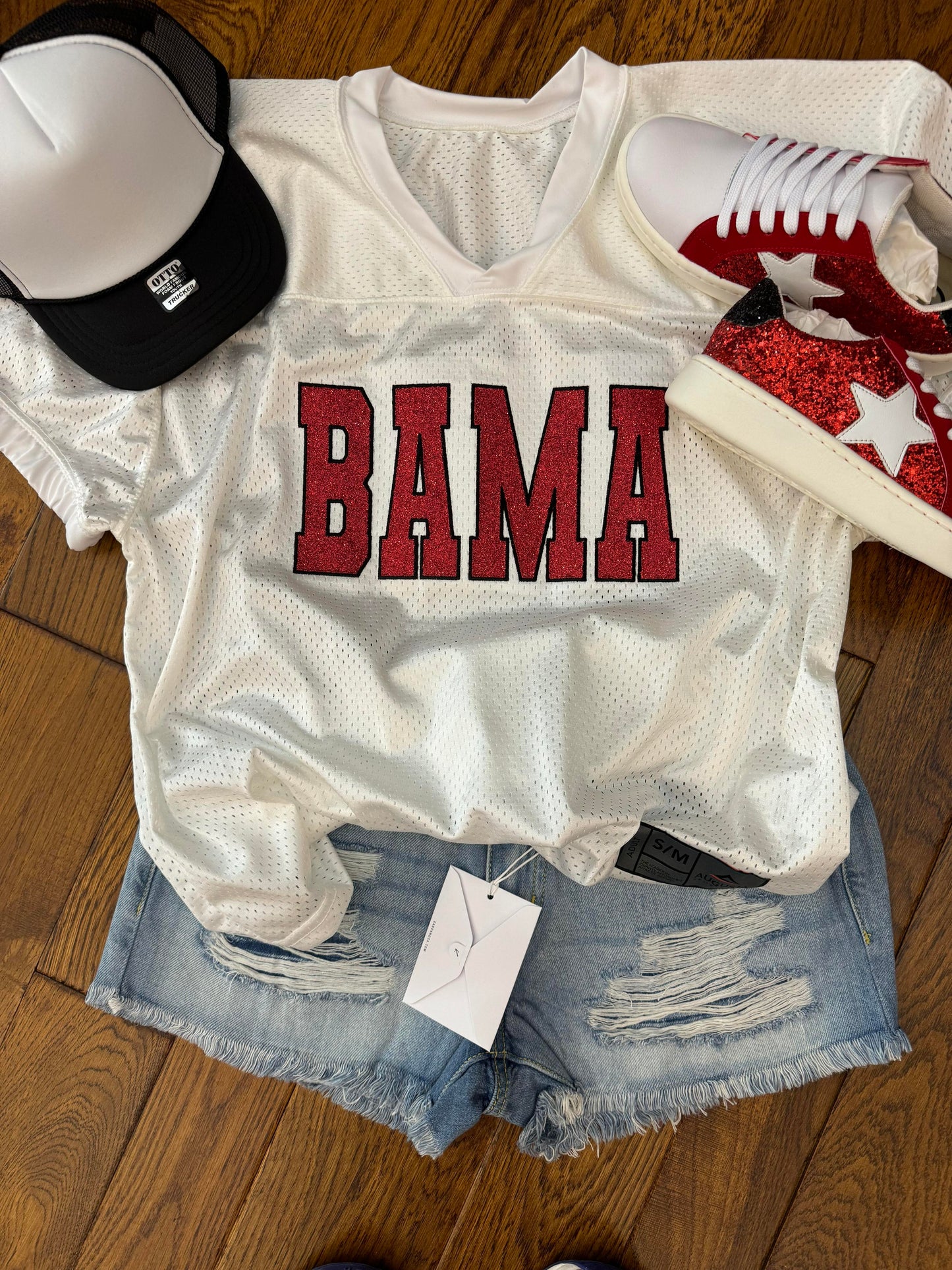 Custom Glitter Embroidery Adult Augusta Jersey