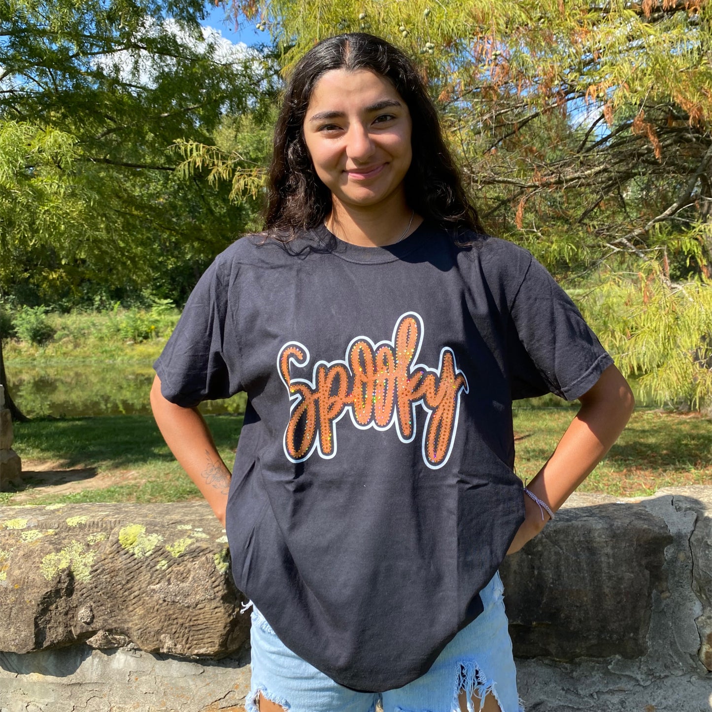 Spooky Halloween Spangle Tee