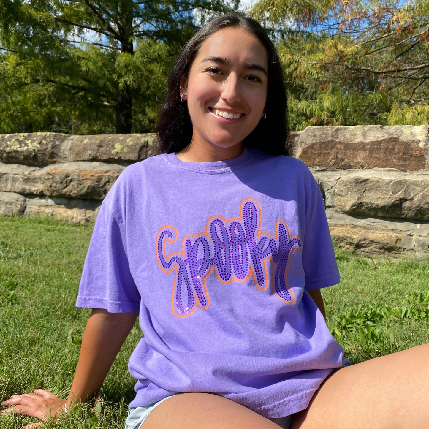 Spooky Violet Spangle Tee