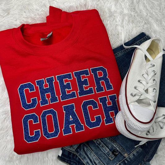 Cheer Coach Glitter Embroidery