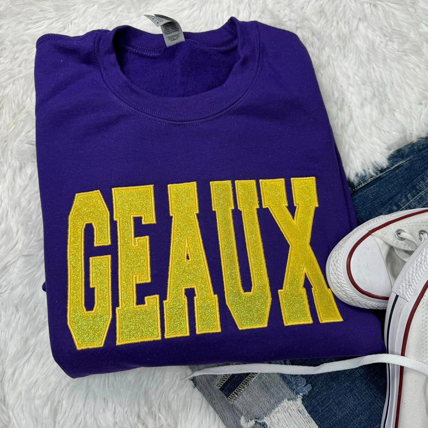 Geaux Glitter Embroidery