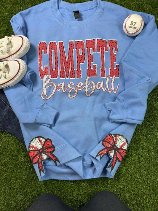 Custom Name & Sport With Side Bows Spangle