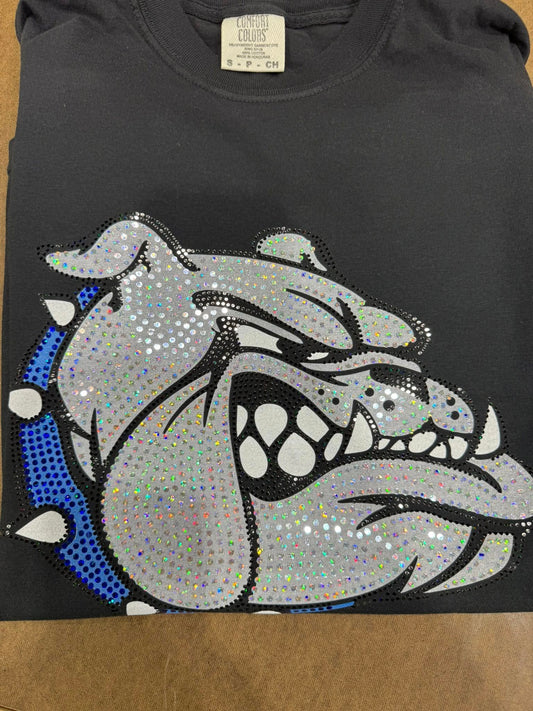 Bulldog Head Blue Collar