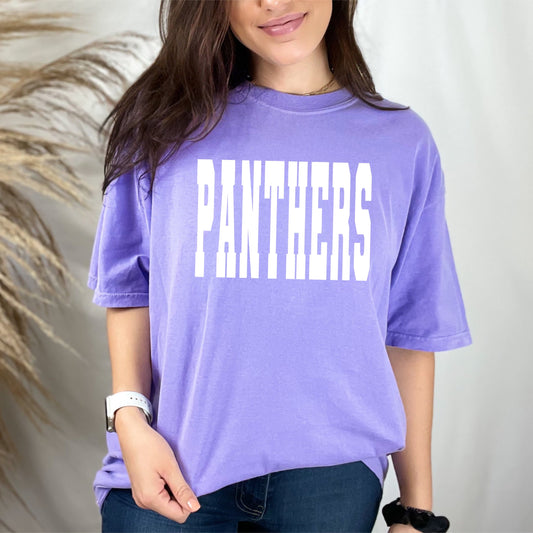 Panthers White Spangle Tee