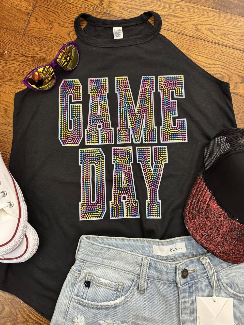 Custom Name Spangle Tank Rainbow Spangles