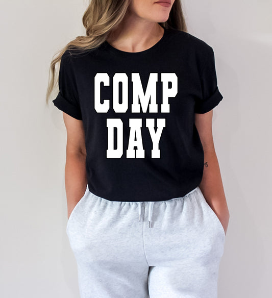 Comp Day Comfort Colors Black Tee / White ink