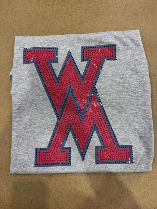 WM Red Navy Logo Spangle