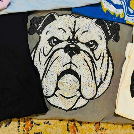 Mad Bulldog Face Spangle