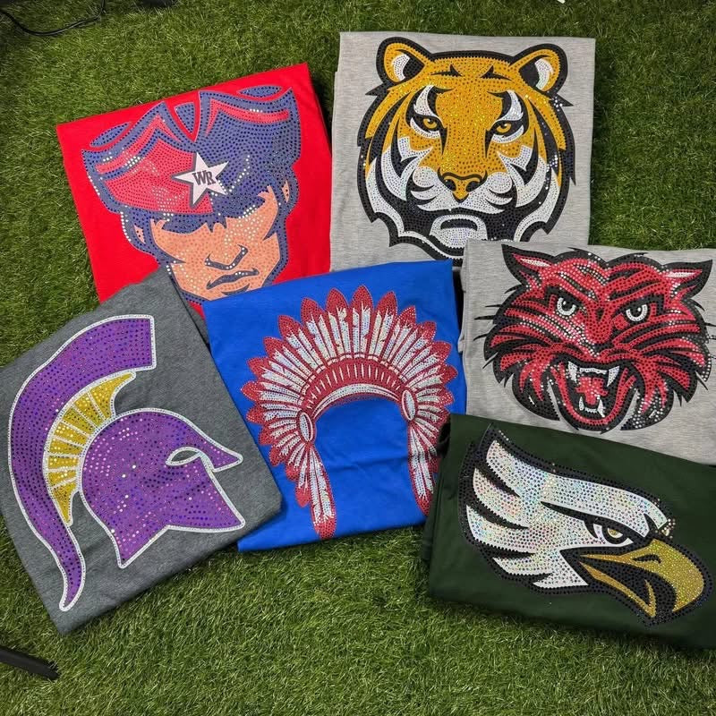 Custom spangled mascot tee
