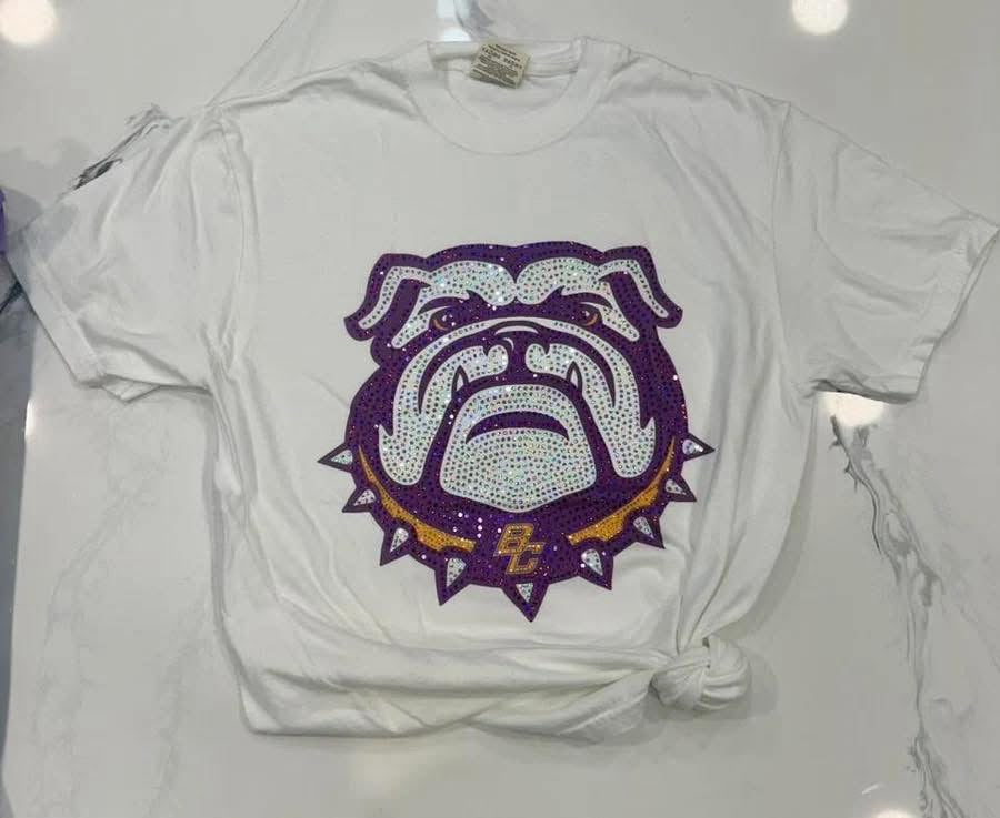 Custom spangled mascot tee