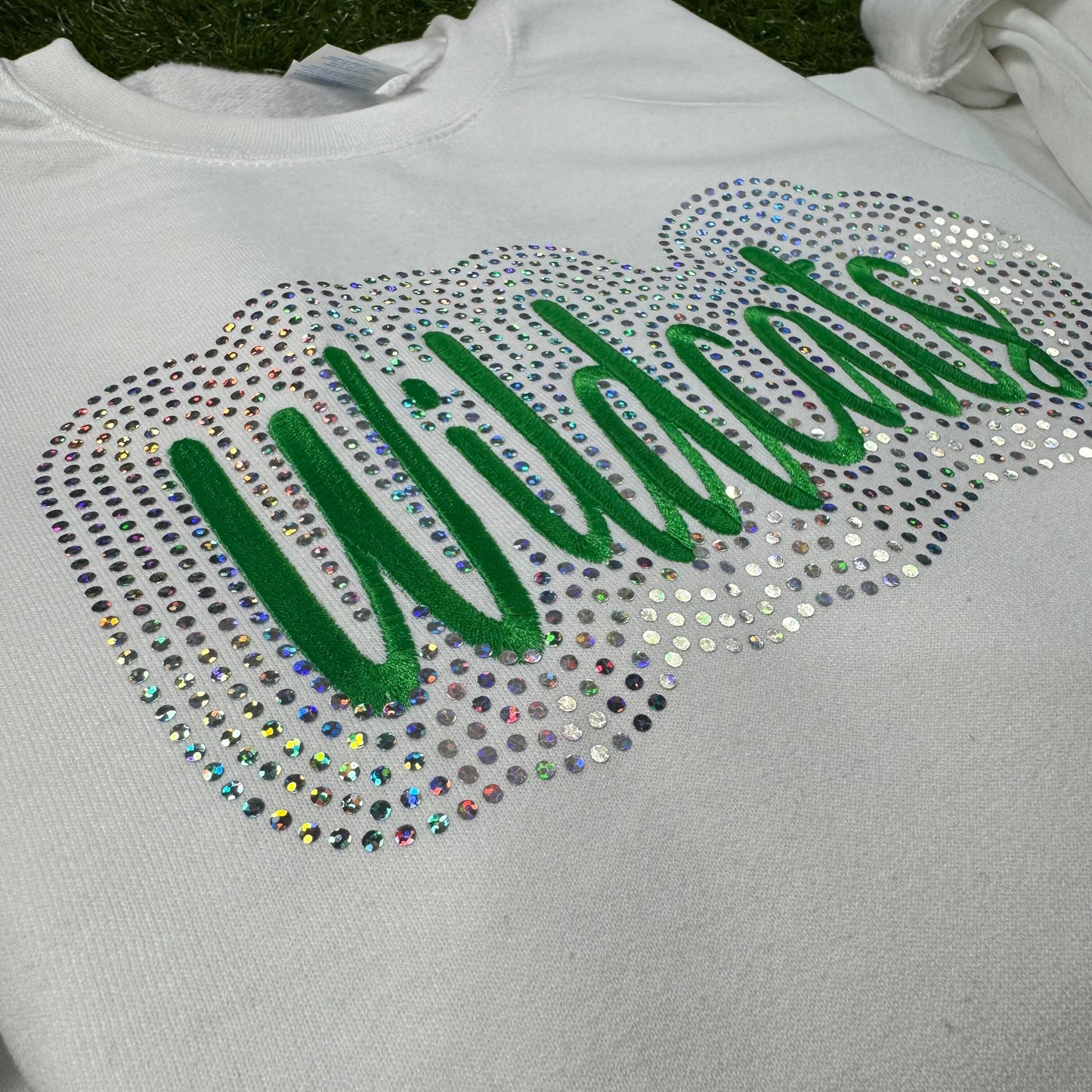 Custom Embroidery and Spangle Sweatshirt