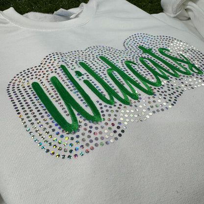 Custom Embroidery and Spangle Sweatshirt