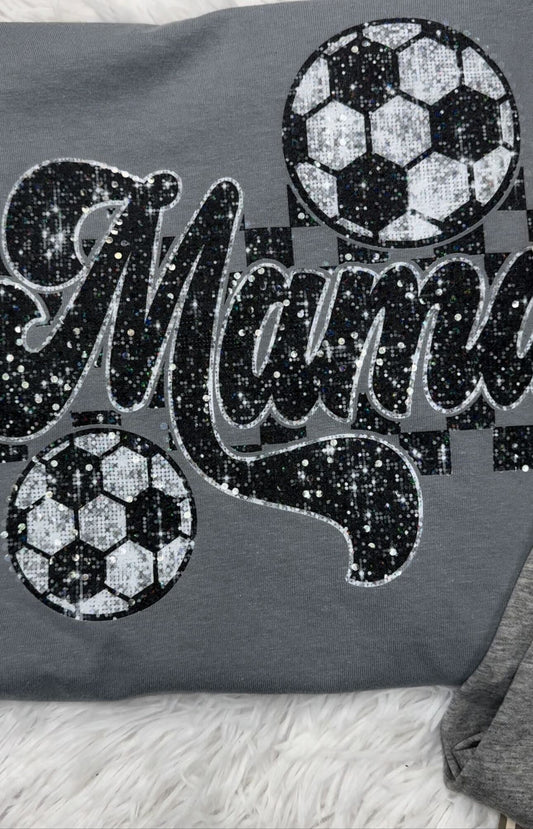 Mama Soccer Checkered Spangle