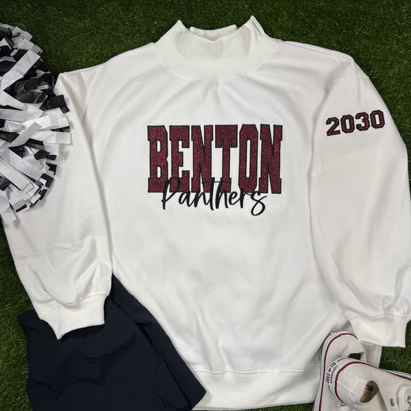 Custom Embroidered Mock Neck Sweatshirts