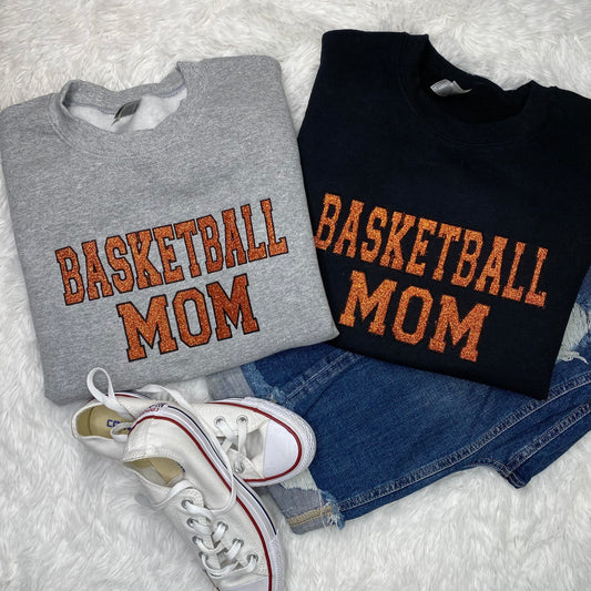 Basketball Mom Glitter Embroidery