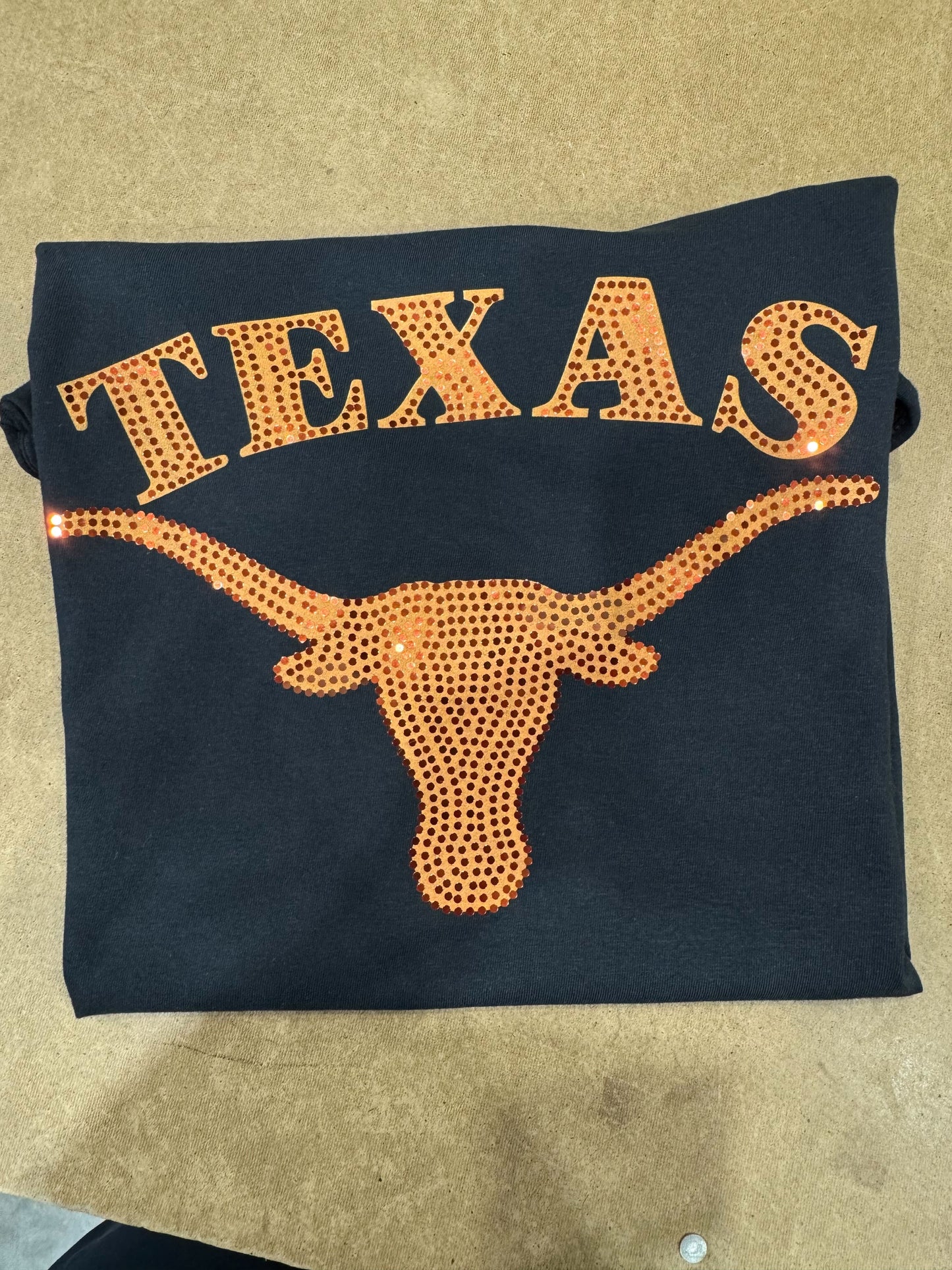 Texas Orange Black Tee