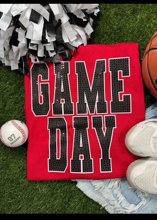 Game Day Black White Spangle