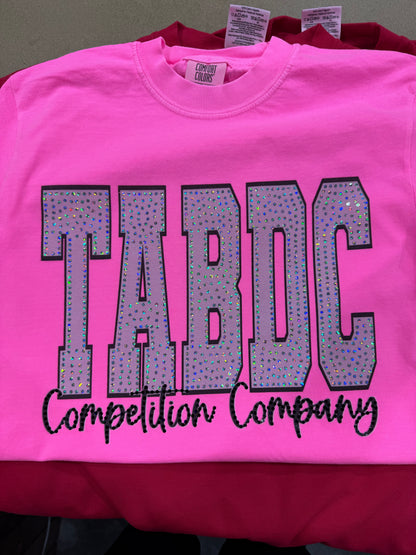 Custom Block Script Spangle Neon Pink Tee