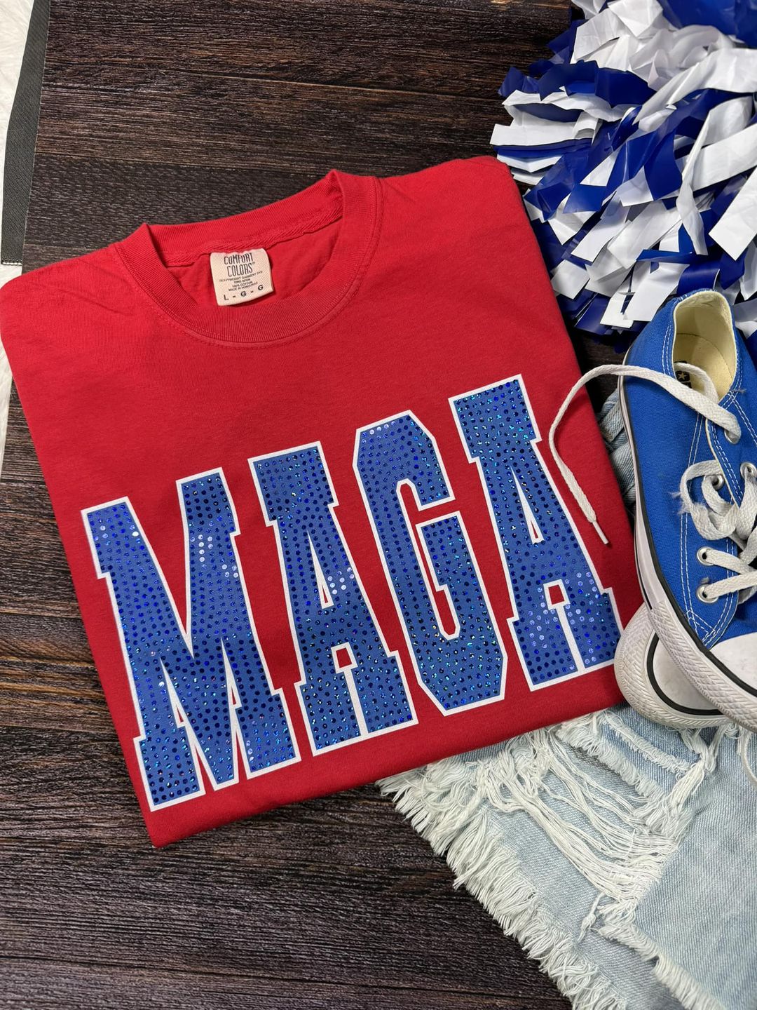 MAGA - Red Tee / Royal & White