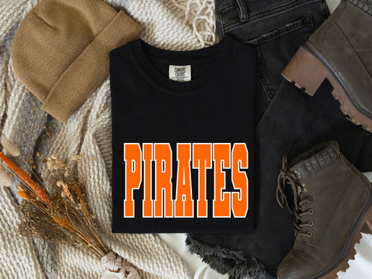 Pirates Orange Black Tee