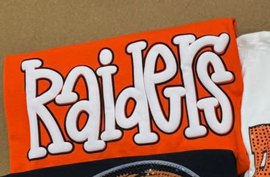 Raiders White Puff w/ Outline