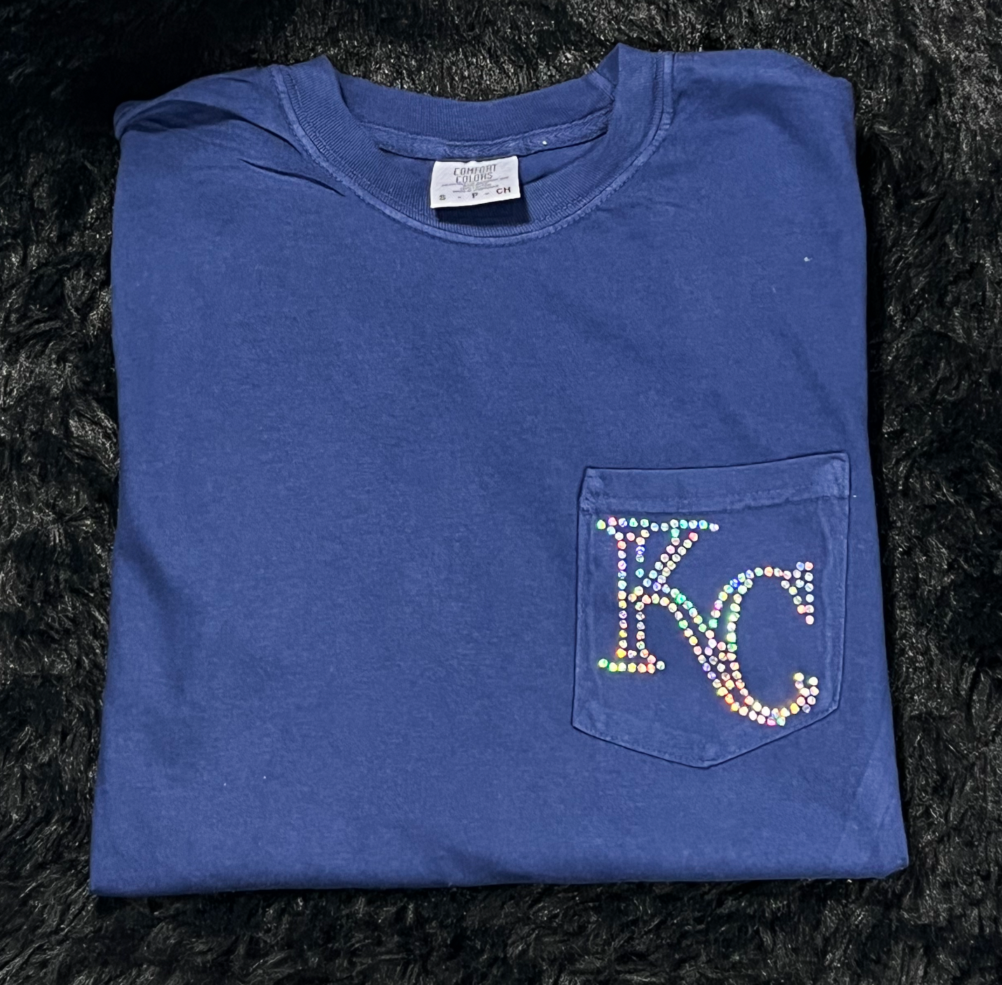 KC Royals Crown Spangle Comfort Colors